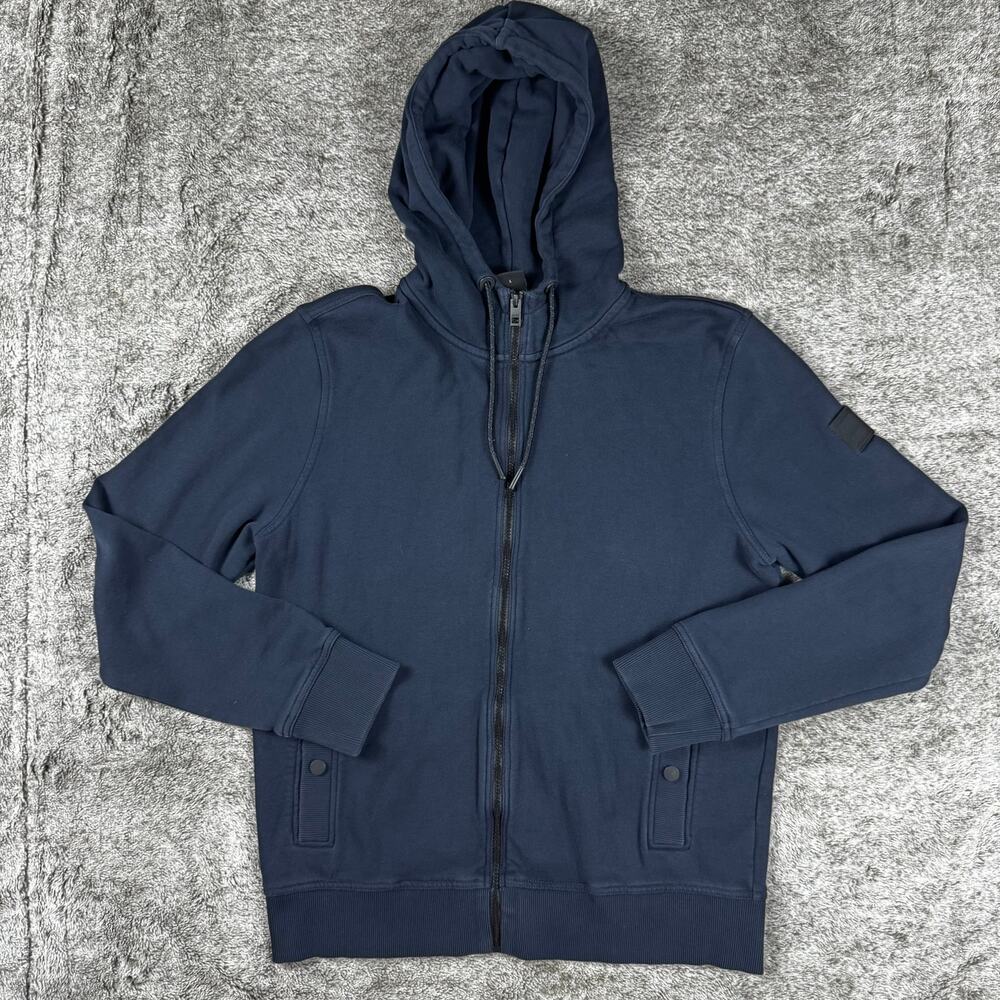BOSS By Hugo Boss Full Zip Hoodie Sweatshirt Men's Large Navy